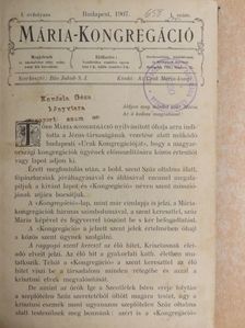 Bóta Ernő - Mária-kongregáció 1907-1908/1909. január-december [antikvár]