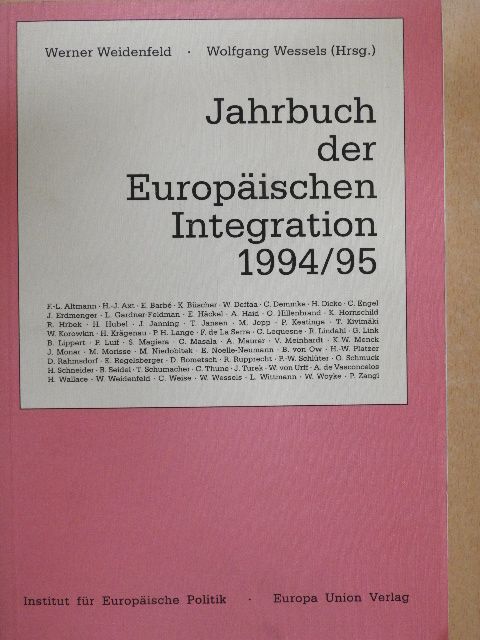 Christian Engel - Jahrbuch der Europäischen Integration 1994/95 [antikvár]