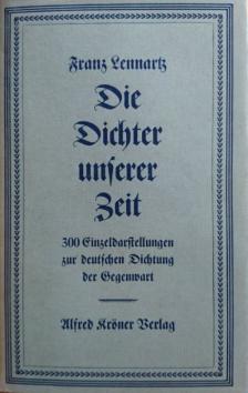 Franz Lennartz - Die Dichter unserer Zeit [antikvár]