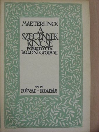 Maeterlinck - A szegények kincse [antikvár]