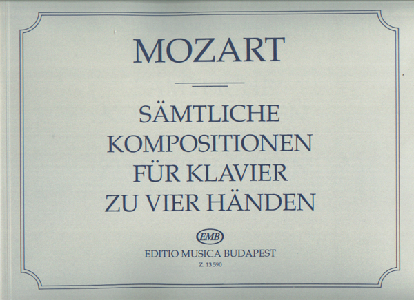 MOZART,W.A - SAEMTLICHE KOMPOSITIONEN FÜR KLAVIER ZU VIER HAENDEN (KOVÁTS GÁBOR)