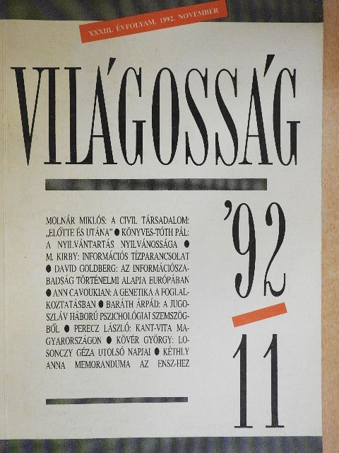 Ann Cavoukian - Világosság 1992. november [antikvár]