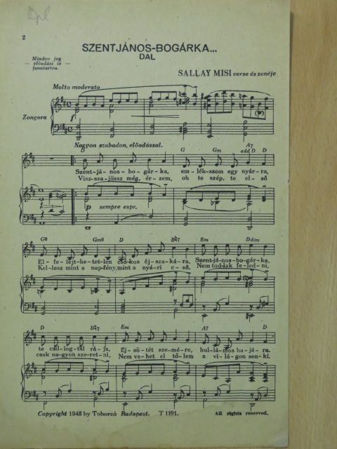 Sallay Misi - Szentjános-bogárka... [antikvár]