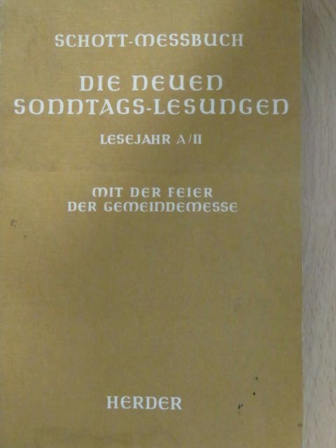 Die neuen Sonntags-Lesungen [antikvár]