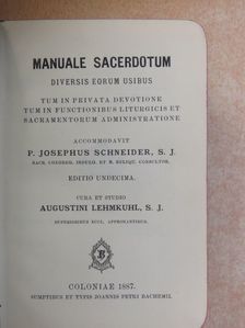 Augustini Lehmkuhl - Manuale Sacerdotum I-II. [antikvár]