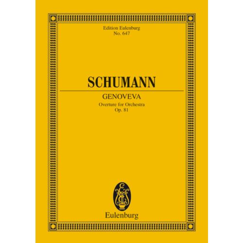 Schumann, Robert - GENOVEVA OVERTURE FOR ORCHESTRA OP.81 POCKET SCORE