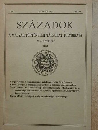 A. Ursula - Századok 1987/1. [antikvár]