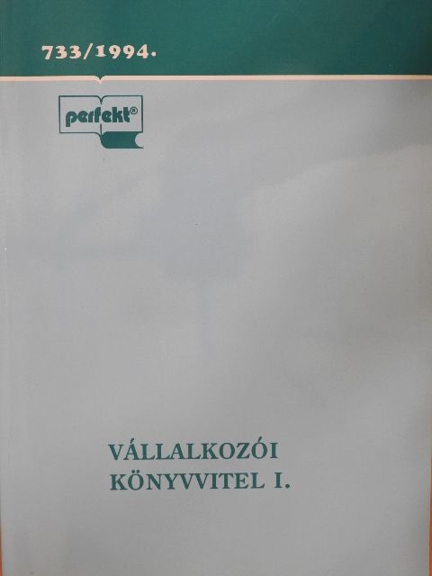 Dr. Novák Elek - Vállalkozói könyvvitel I. [antikvár]