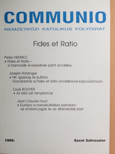 Jean-Claude Huot - Communio 1999. Szent Szilveszter [antikvár]