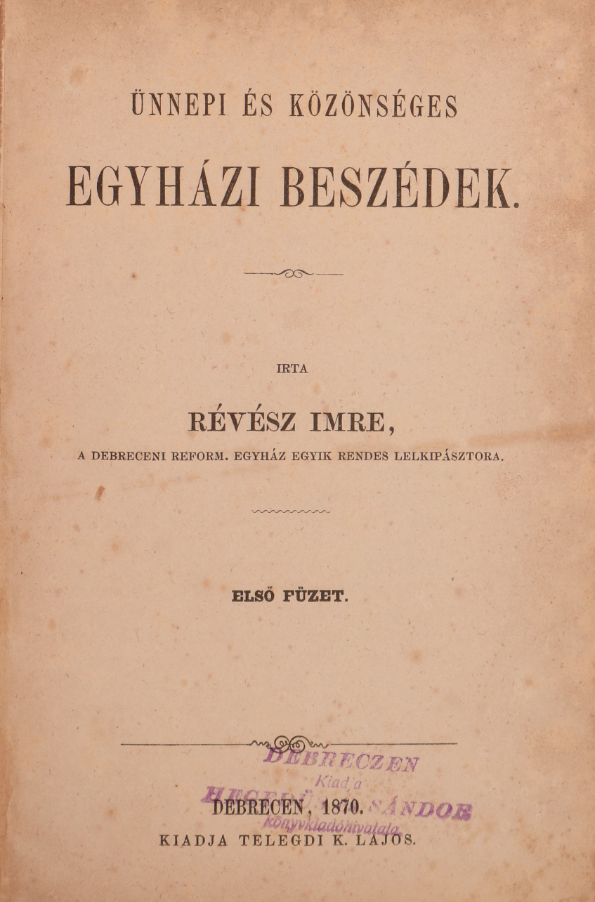 Révész Imre - Ünnepi és közönséges egyházi beszédek I-V. [antikvár]