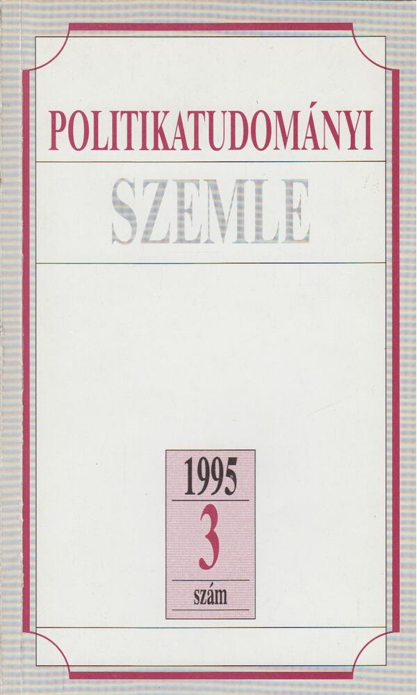 Fricz Tamás, Szabó Márta, Bozóki András - Politikatudományi szemle 1995/3 [antikvár]