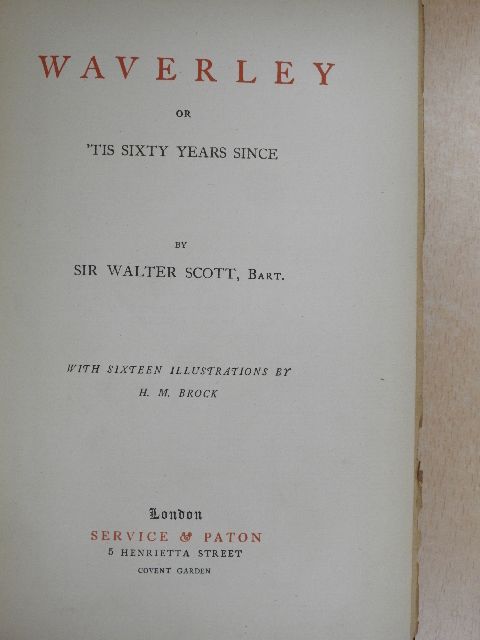 Sir Walter Scott - Waverley [antikvár]