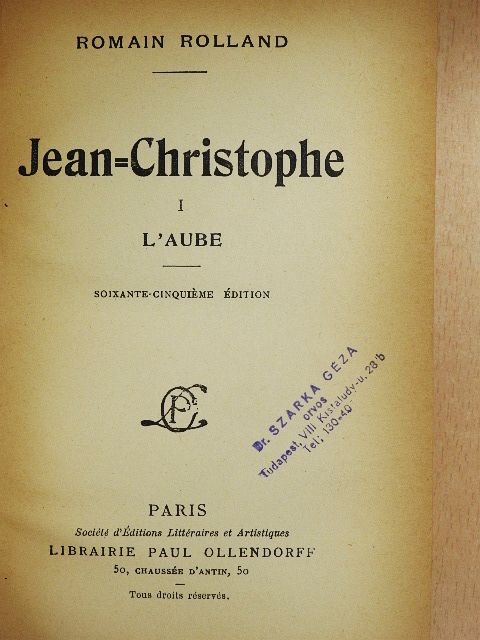 Romain Rolland - Jean-Christophe I. [antikvár]
