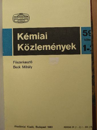 Farkas J. - Kémiai Közlemények 1983/1-2. [antikvár]