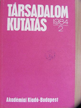 Abonyiné Palotás Jolán - Társadalomkutatás 1984/2. [antikvár]