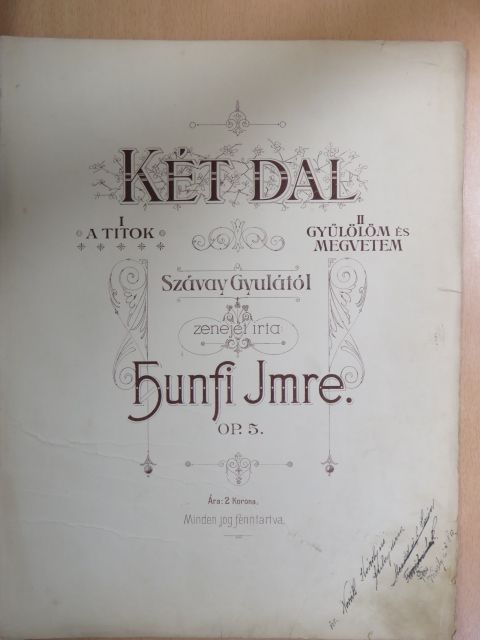 Hunfi Imre - Két dal [antikvár]