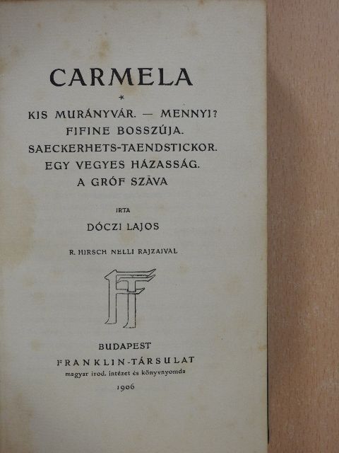 Dóczi Lajos - Carmela [antikvár]