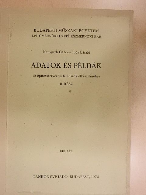 Neuwirth Gábor - Adatok és példák II. [antikvár]