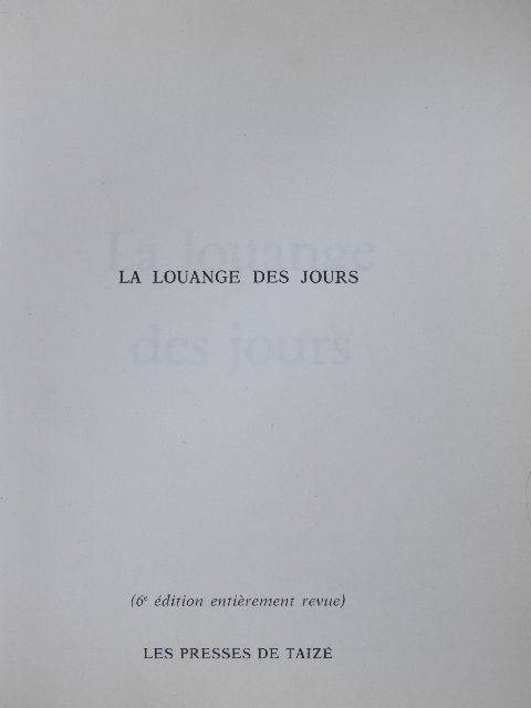 La louange des jours [antikvár]