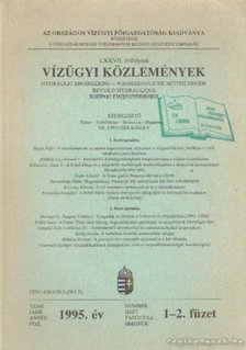 Dr. Stelczer Károly szerk. - Vízügyi közlemények 1995. évi 1-2. füzet [antikvár]