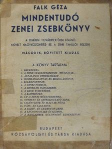 Falk Géza - Mindentudó zenei zsebkönyv [antikvár]