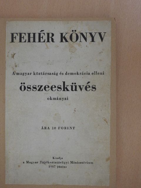 Fehér könyv [antikvár]