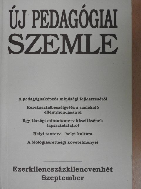 Albert István - Új Pedagógiai Szemle 1997. szeptember [antikvár]