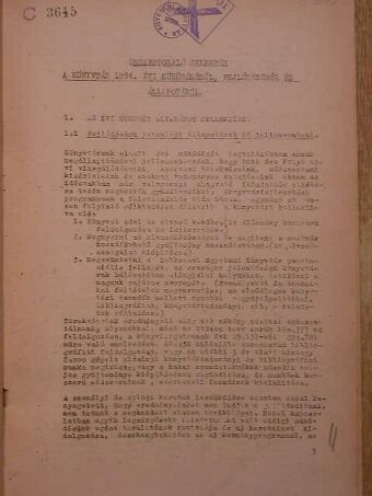 Összefoglaló jelentés a könyvtár 1954. évi működéséről, fejlődéséről és állapotáról [antikvár]