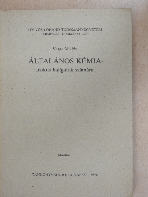 Varga Miklós - Általános kémia [antikvár]