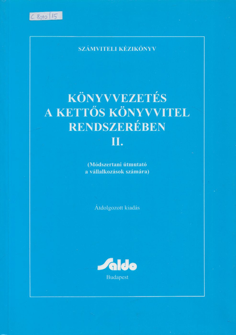 Dudás Jánosné - Könyvvezetés a kettős könyvvitel rendszerében II. [antikvár]