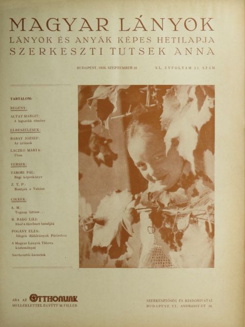 A. M. - Magyar Lányok 1934. szeptember 16. [antikvár]