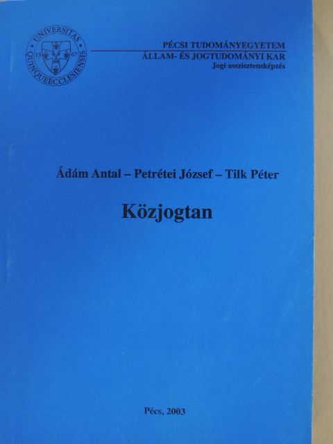 Ádám Antal - Közjogtan [antikvár]