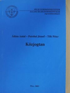 Ádám Antal - Közjogtan [antikvár]