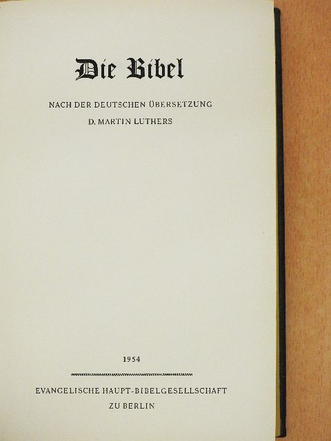 Die Bibel [antikvár]