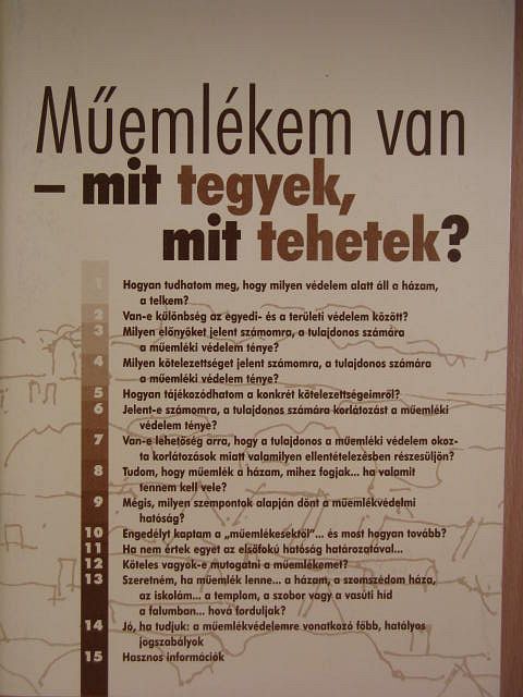 Dr. Fejérdy Tamás - Műemlékem van - mit tegyek, mit tehetek? [antikvár]