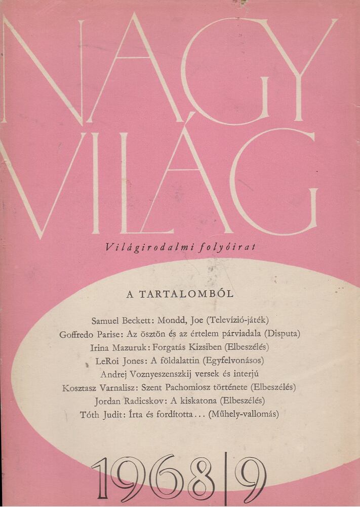 KARDOS LÁSZLÓ - Nagyvilág 1968/9. [antikvár]