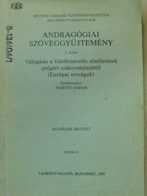 A. Champion - Andragógiai szöveggyűjtemény I. [antikvár]