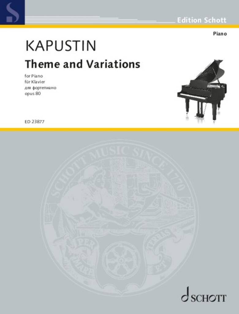 KAPUSTIN, NIKOLAI - THEME AND VARIATIONS FOR PIANO