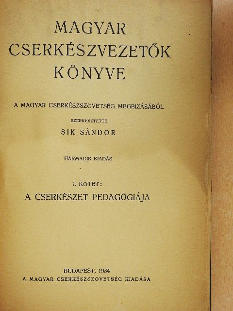 Átányi - Magyar cserkészvezetők könyve I. [antikvár]