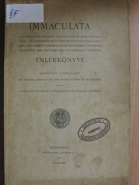 Bán Aladár - Immaculata [antikvár]