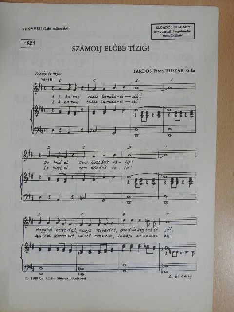 Huszár Erika - Számolj előbb tízig! [antikvár]
