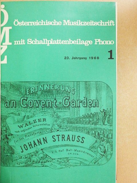 Max Schönherr - Österreichische Musikzeitschrift 1968 [antikvár]