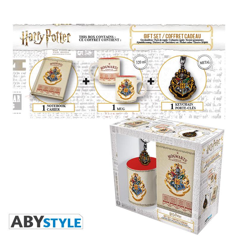 Harry Potter ajándékcsomag - bögre, kulcstartó, jegyzetfüzet