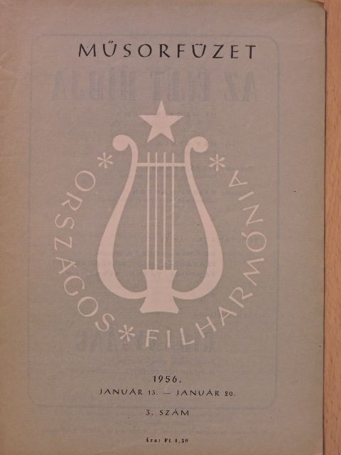 Országos Filharmónia Műsorfüzet 1956/3. [antikvár]