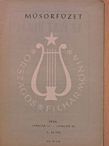 Országos Filharmónia Műsorfüzet 1956/3. [antikvár]