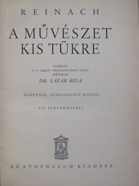 Reinach - A művészet kis tükre [antikvár]