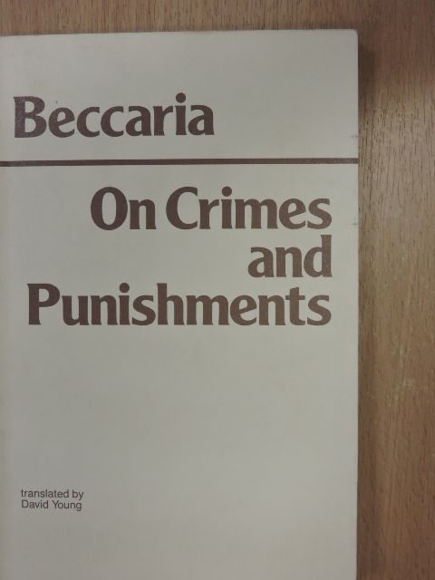 Cesare Beccaria - On Crimes and Punishments [antikvár]