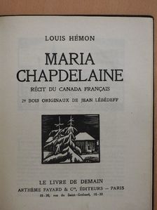 Louis Hémon - Maria Chapdelaine [antikvár]