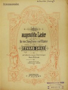 Edvard Grieg - 60 ausgewählte Lieder für eine Singstimme und Klavier [antikvár]