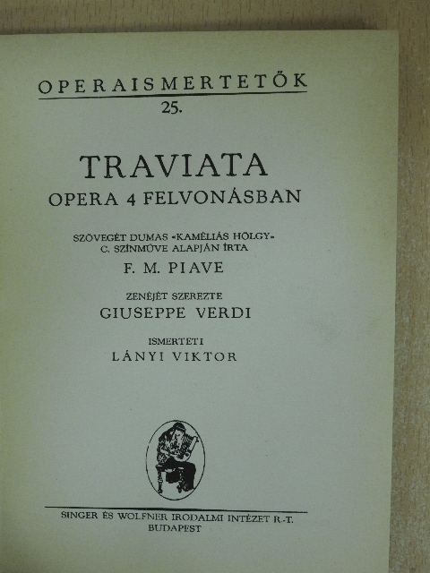 F. M. Piave - Traviata [antikvár]